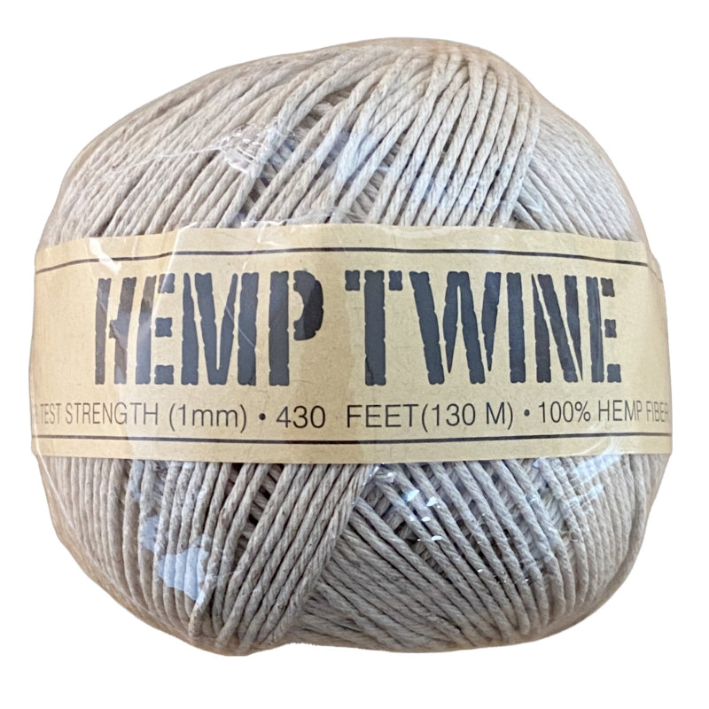 TWINE-1MM-WAXED: 1mm Hemp Twine Ball